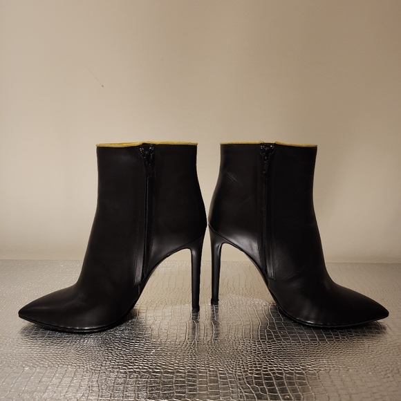 *HP* GIANNI MARRA Calfskin Black Ankle Boots Made in Italy - Picture 5 of 13